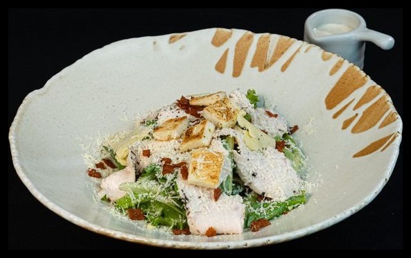 Fresh Japanese chicken salad at Kura Samui